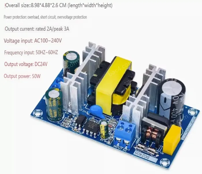 AC-DC buck module: 220V to 24V 2A isolating switching power supply module
