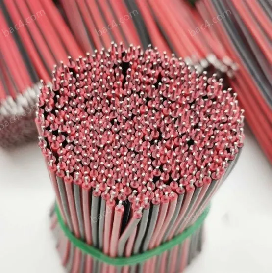 Red and Black Parallel Wire 80mm