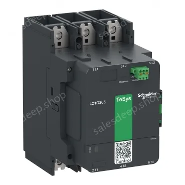LC1G265KUEN Contactor, high power, TeSys Giga, standard version, 3 pole/NO, AC-3 <=440V 265A, 100-250VAC/DC coil