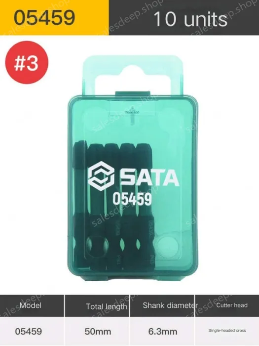 10Pcs single head cross #3 full length 50mm-05459