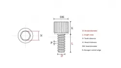 Cylindrical head hexagon socket screws M1.6*4