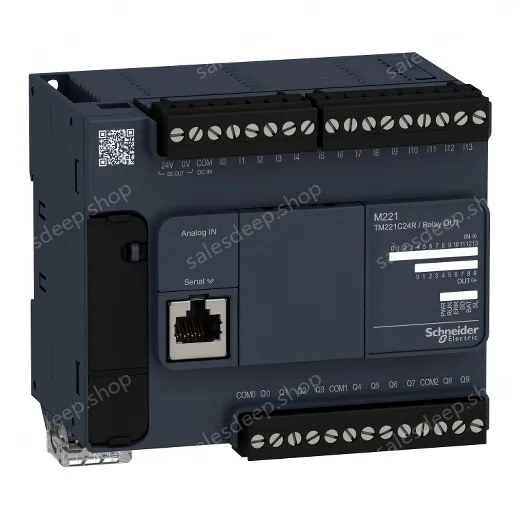 TM221C24R logic controller, Modicon M221, 24 IO, relay